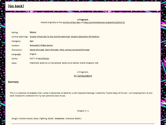 fanfics/AFragment screenshot