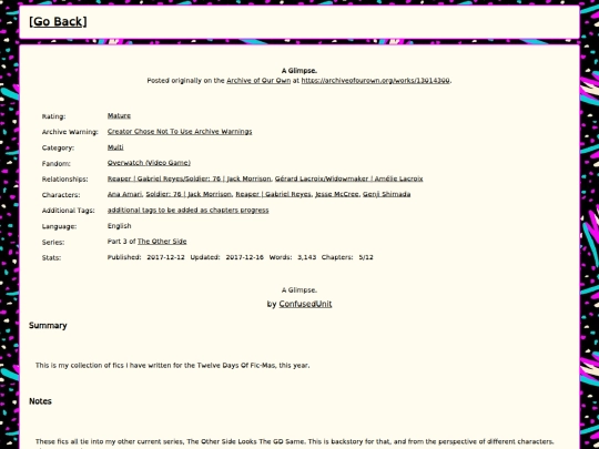 fanfics/AGlimpse screenshot