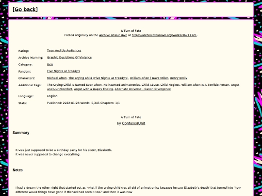 fanfics/TurnofFate screenshot