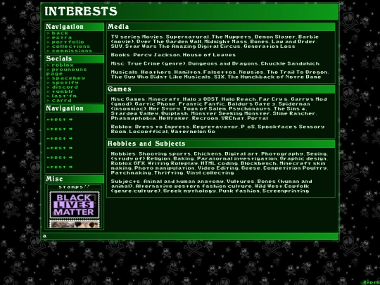 interests screenshot