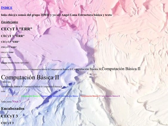 Estructura Básica y texto screenshot