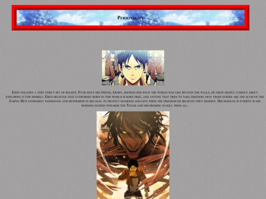 personality screenshot