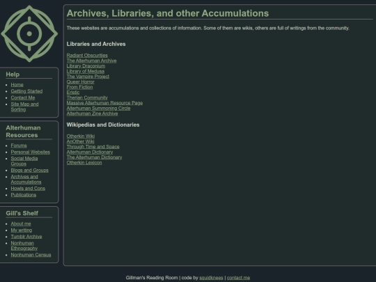 links/archives screenshot