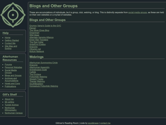 links/blogs screenshot