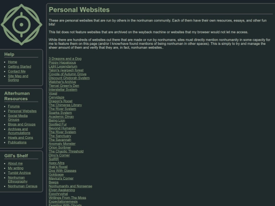 links/websites screenshot
