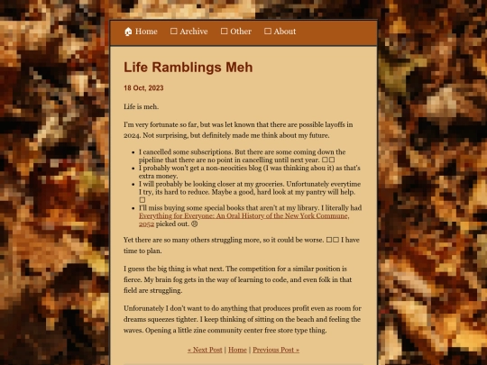 posts/2023-10-18-Life-Ramblings-Meh screenshot