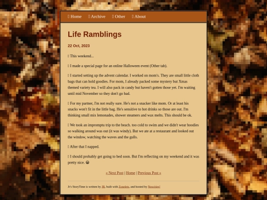 posts/2023-10-22-Life-Ramblings screenshot