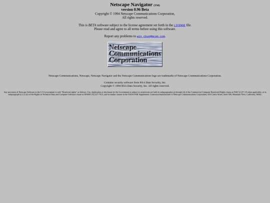 netscape_096 screenshot