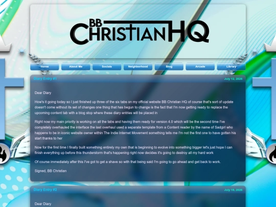 Blog screenshot