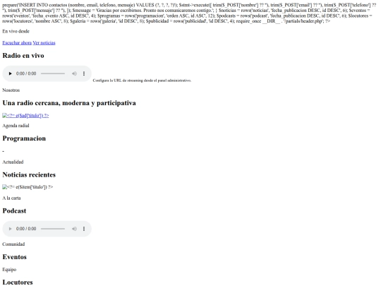 index screenshot