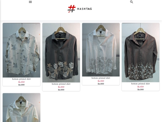 hashtag new shirts/bottom printedgroup screenshot