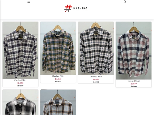hashtag new shirts/checks screenshot