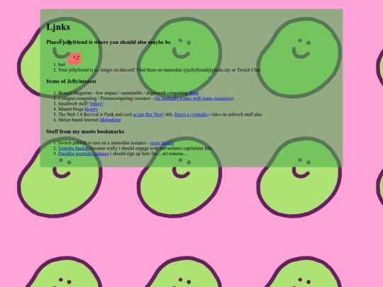 links screenshot