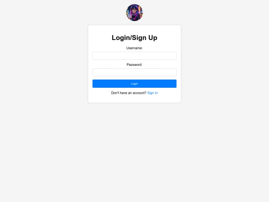 Idea_creation/login screenshot
