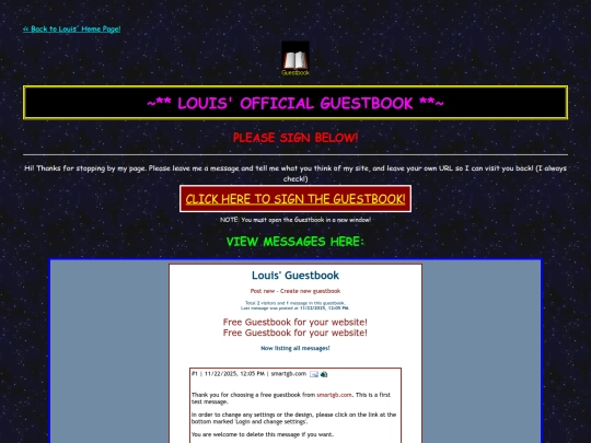 guestbook screenshot