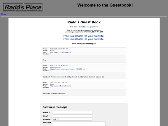 guestbook screenshot