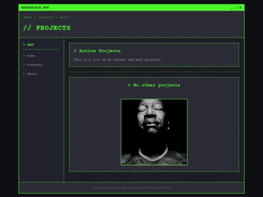 projects screenshot