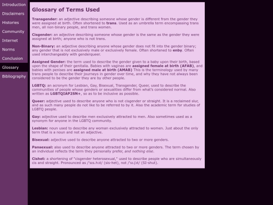 archive/glossary screenshot