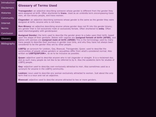 tranthropology/glossary screenshot