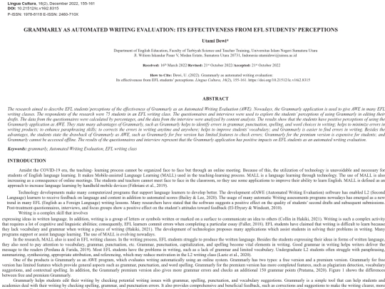 PDF/Journals on AWE/GRAMMARLY AS AUTOMATED WRITING EVALUATION_ITS screenshot