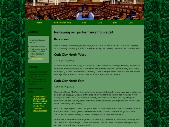 Irish Elections/CorkPBP screenshot