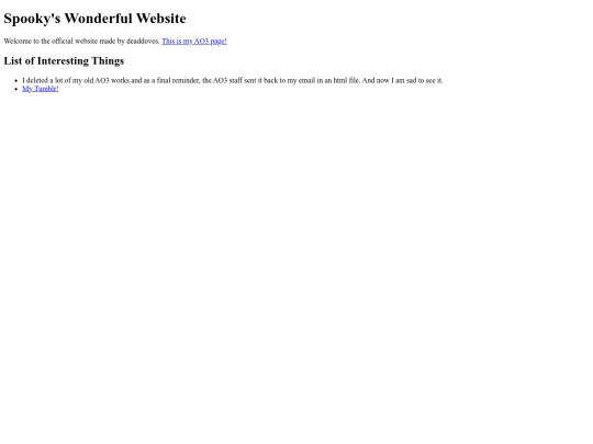 deaddoveswebsite screenshot