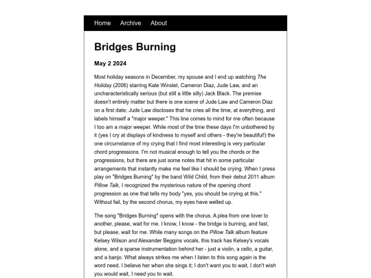 posts/Bridges-Burning screenshot