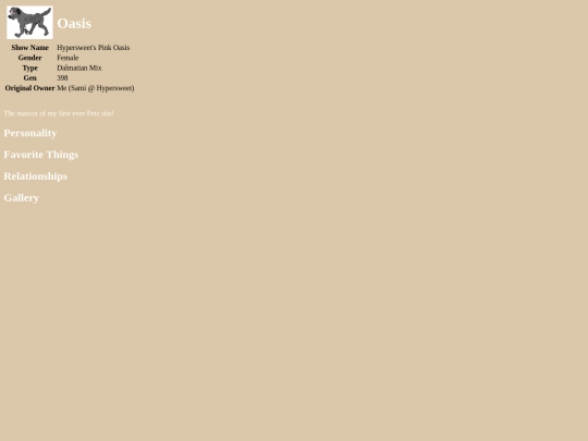 petz/petoasis screenshot