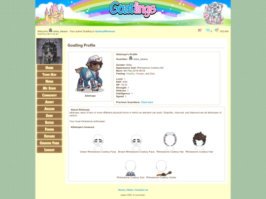 goat pages/allotrope screenshot