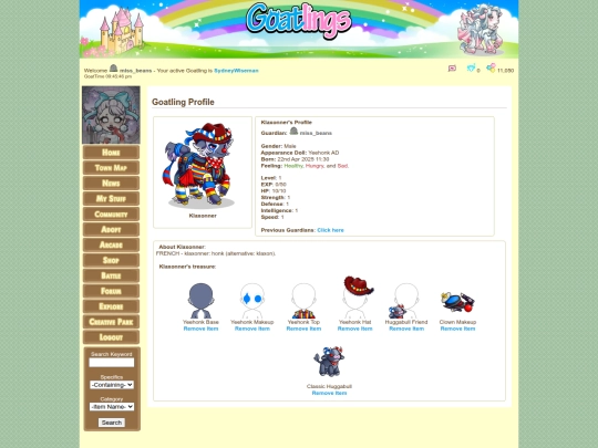 goat pages/klaxonner screenshot