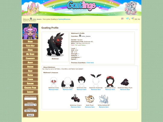 goat pages/wothman screenshot