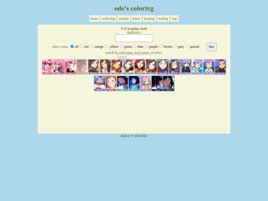 neotcg/keepingcardsN-Z screenshot