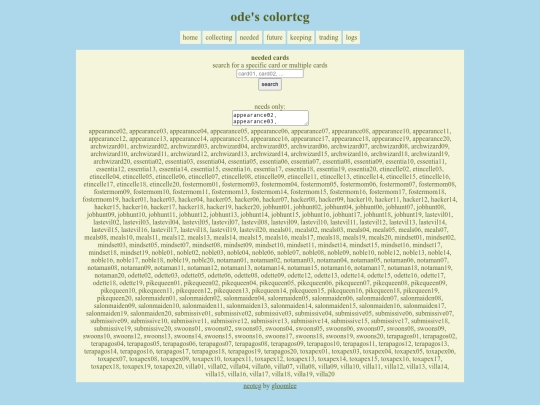 neotcg/neededcards screenshot
