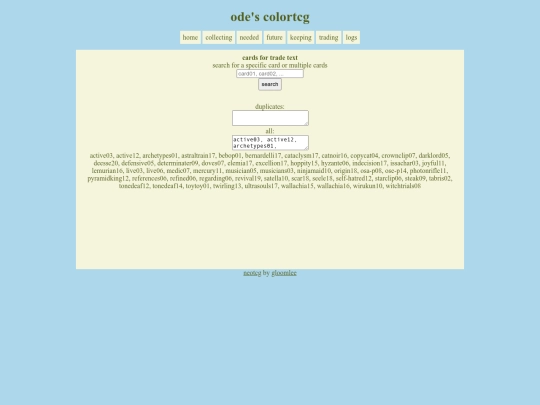 neotcg/tradingcardstext screenshot