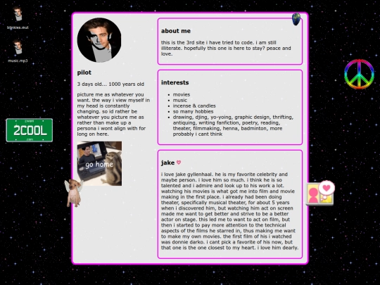 aboutme screenshot