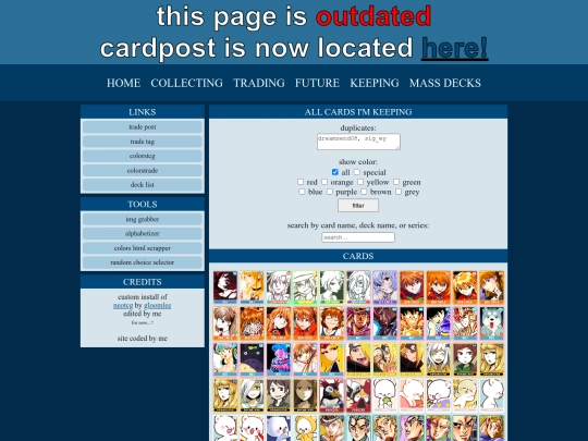 colorstcg/keepingcardsall screenshot