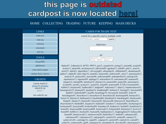 colorstcg/tradingcardstext screenshot