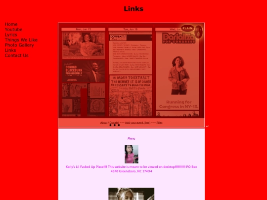 links screenshot