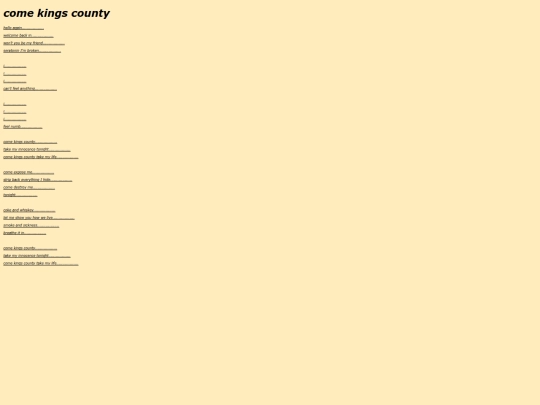 lyrics/come-kings-county screenshot