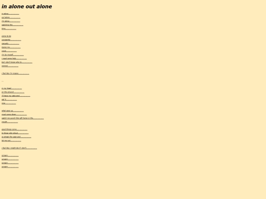 lyrics/in-alone-out-alone screenshot