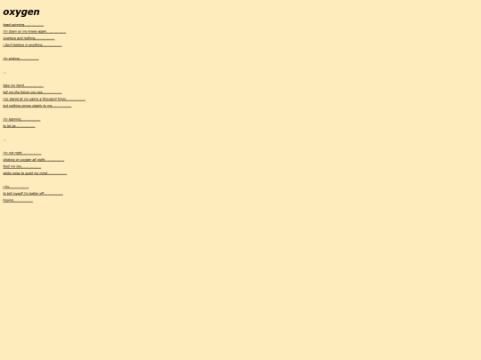 lyrics/oxygen screenshot