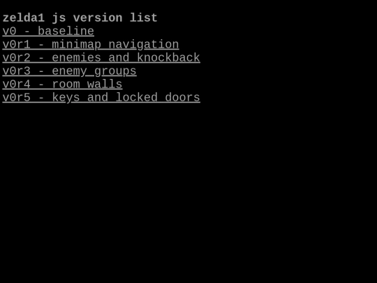 zelda1js/version_list screenshot