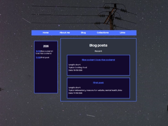 Blog screenshot
