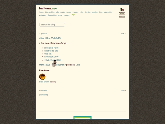 sites-i-like-03-05-25 screenshot
