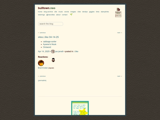 sites-i-like-04-14-25 screenshot