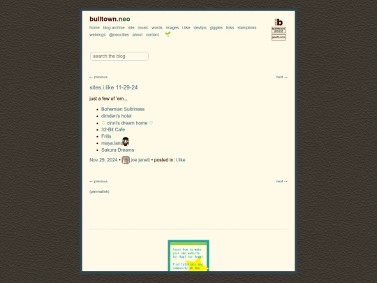 sites-i-like-11-29-24 screenshot