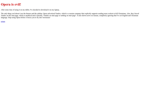 evilsoft/opera screenshot