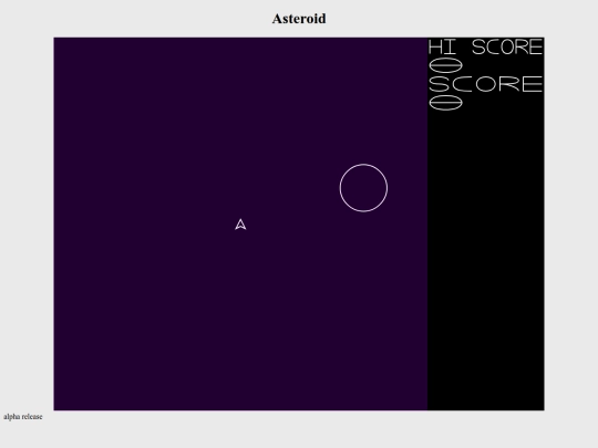 asteroid screenshot
