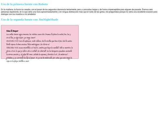 Ejercicio de fuentes vinculadas screenshot