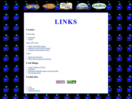 Links screenshot